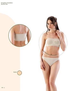 Strapless Seamless Bustier Bra / Bustier sans bretelles, sans couture - EU